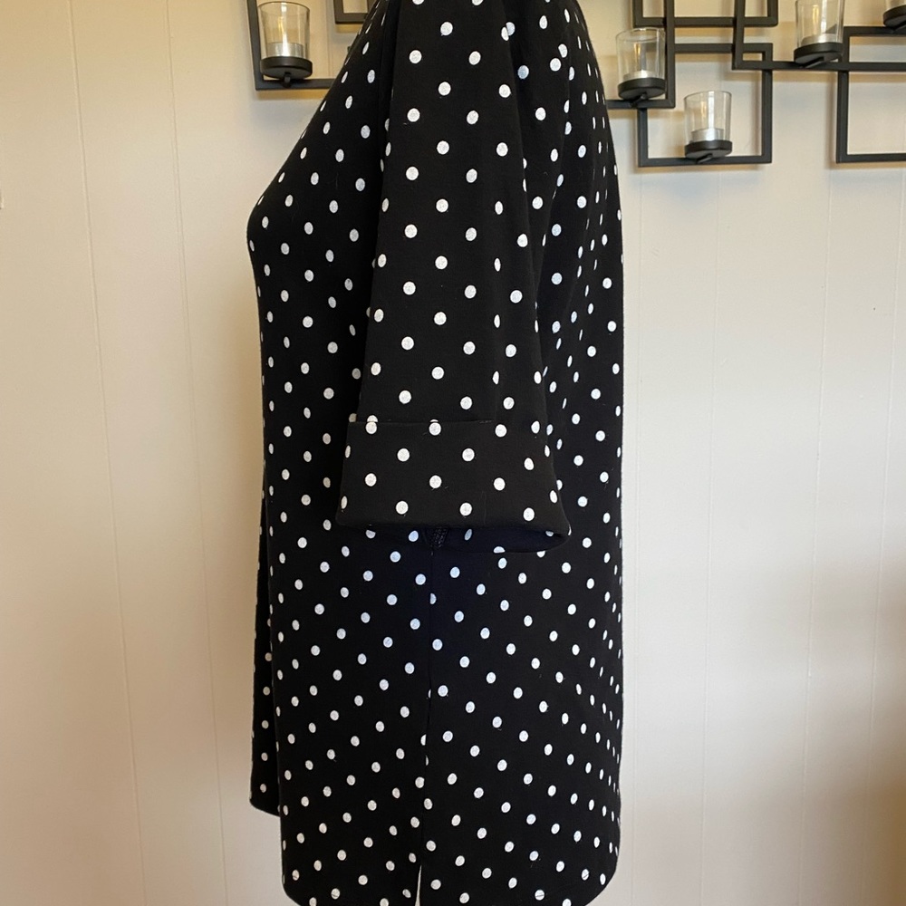 Karen Scott black and white polka dot top - Picture 2 of 4